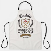 Papa Barbecue Koning Schort Aangepaste Naam en Jaa (Voorkant)