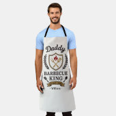 Papa Barbecue Koning Schort Aangepaste Naam en Jaa (Gedragen)