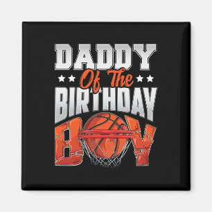 Papa basketbal verjaardag jongen familie baller b- magneet