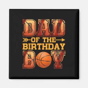 Papa Basketbal Verjaardag Jongen Familie Baller B- Magneet