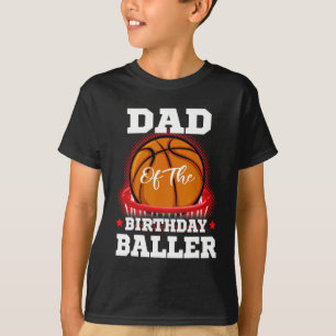 Papa basketbal verjaardag jongen familie baller b- t-shirt