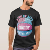 Papa Basketball Gender onthullen T-Shirt (Voorkant)