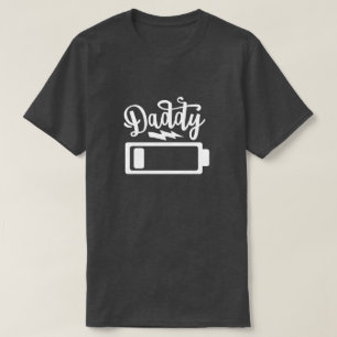 Papa batterijniveau t-shirt