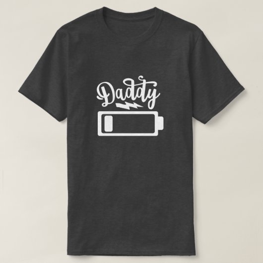 Papa batterijniveau t-shirt (Design voorkant)