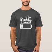 Papa batterijniveau t-shirt (Voorkant)
