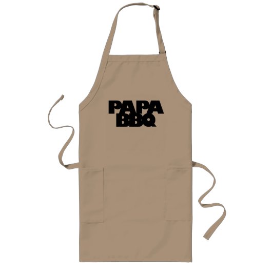 Papa BBQ Lang Schort (Voorkant)