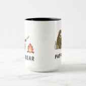 Papa Bear Campfire Art T-Shirt Design For Men Mok (Midden)