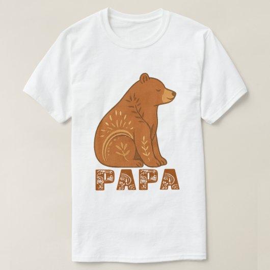 Papa Bear Classic Boho T-Shirt (Design voorkant)