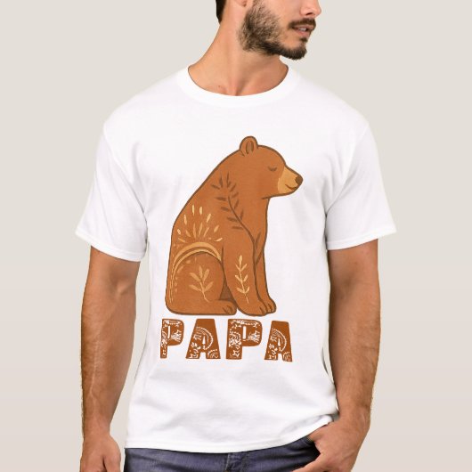 Papa Bear Classic Boho T-Shirt (Voorkant)