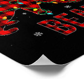 Papa Bear Funny Men Red Plaid Christmas Pajama Fam Poster (Hoek)