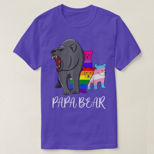 Papa bear LGBT Flag Gay Pride Month Transgender  T-shirt (Design voorkant)