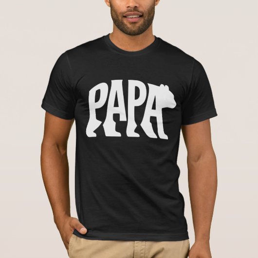 Papa Bear  T-shirt (Voorkant)