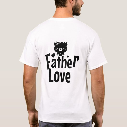 Papa Bear T-Shirt – Protector & Guide | Cute Panda (Achterkant)