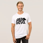 Papa Bear Tri-Blend Shirt (Voorkant volledig)