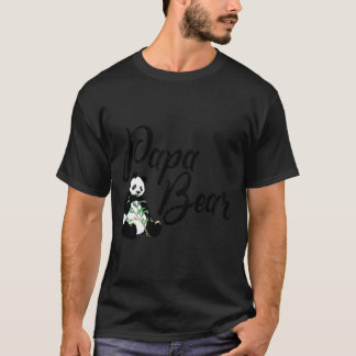 Papa Bear Vegan Panda Family T-shirt