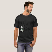 Papa Bear Vegan Panda Family T-shirt (Voorkant volledig)