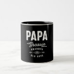 Papa Because Grandpa Is For Old Guys - Fathers Day Tweekleurige Koffiemok<br><div class="desc">Dit ontwerp zegt: Papa omdat opa voor oude jongens is. Geweldig cadeau idee voor je vader,  vader of opa in Vaderdag,  grootouders Dag,  jubileum,  kerst of Thanksgiving.</div>