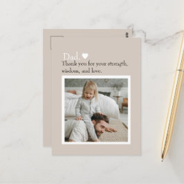 Papa Bedankt Aangepaste Foto Ansichtkaart Briefkaart