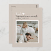 Papa Bedankt Aangepaste foto ansichtkaart Briefkaart (Voorkant / Achterkant)
