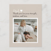 Papa Bedankt Aangepaste fotokaart Briefkaart (Voorkant)