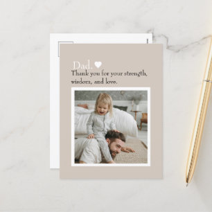 Papa Bedankt Custom Photo Briefkaart