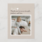 Papa Bedankt Custom Photo Briefkaart (Voorkant)