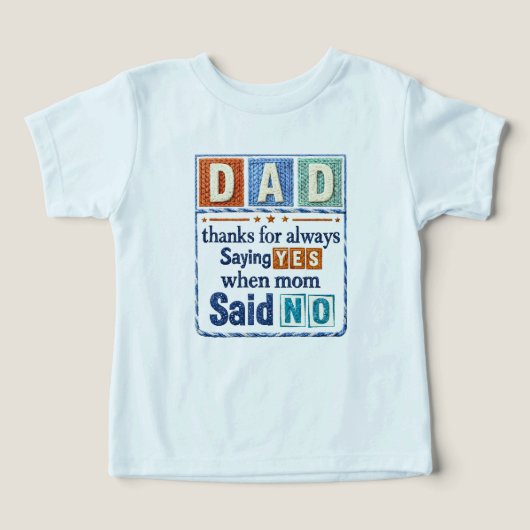 Papa Bedankt dat je altijd ja zei als mama nee zei (Design voorkant)