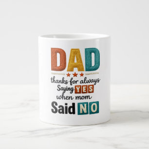 Papa Bedankt dat je altijd ja zei als mama nee zei Grote Koffiekop