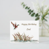 Papa, Bedankt Mallard boven Cattails, een geheugen (Staand voorkant)