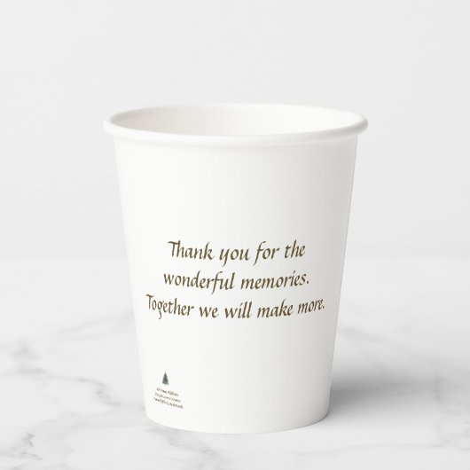 Papa, Bedankt Mallard boven Cattails, een geheugen Papieren Bekers (Achterkant)