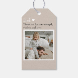 Papa, bedankt voor – Aangepaste foto & tekst | Cadeaulabel