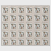 Papa, bedankt voor – Aangepaste foto & tekst | Cadeaupapier (Vlak)