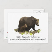 Papa bedankt voor Geweldige Beer Briefkaart (Voorkant / Achterkant)