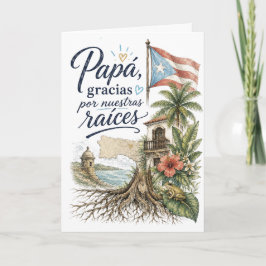 Papa Bedankt Voor Onze Puerto Ricaanse Wortels Kaart