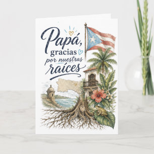 Papa Bedankt Voor Onze Puerto Ricaanse Wortels Kaart