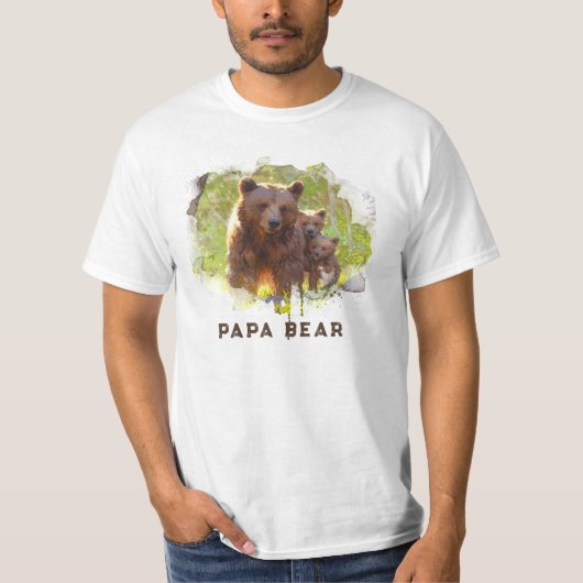 *~* PAPA BEER 2 Cubs Art Vaderdag Gift AP86 T-shirt (Voorkant)