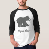 Papa Beer 3/4 Sleeve Baseball T-shirt (Voorkant)