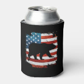 Papa Beer 4 juli met Amerikaanse vlag Onafhankelij Blikjeskoeler (Blikje Voorkant)