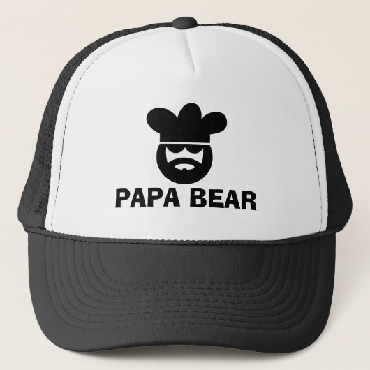 Papa beer BBQ hoed voor mannen Trucker Pet (Voorkant)