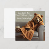 Papa Beer Beauty Slaap Vaders Dag Kaart (Voorkant / Achterkant)