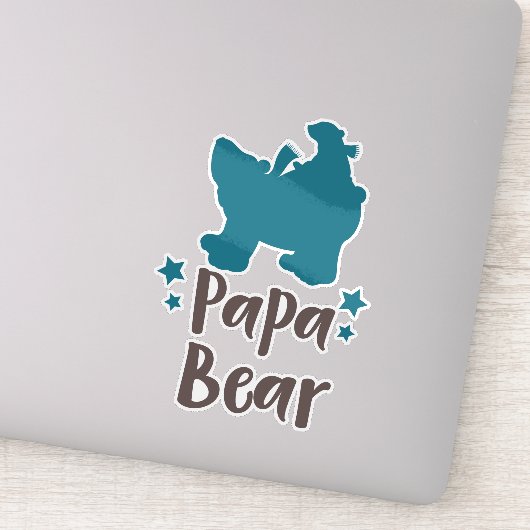 Papa-Beer, Beer-krab, Beer met stutten, klein Beer Sticker (Detail)