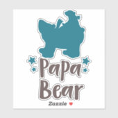Papa-Beer, Beer-krab, Beer met stutten, klein Beer Sticker (Vel)