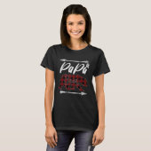 PAPA BEER Buffel Plaid Flanel Vaderdag Gift T-shirt (Voorkant volledig)