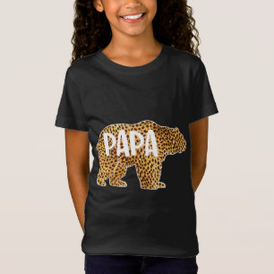Papa Beer Cheetah Leopard print Gift Dad Father Gi T-shirt