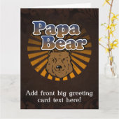 Papa Beer, Cool Fathers Day  look Kaart (Gele Bloem)