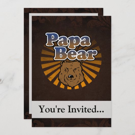 Papa Beer, Cool Fathers Day look Kaart (Voorkant / Achterkant)