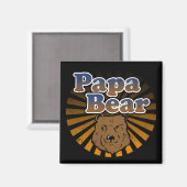 Papa Beer, Cool Fathers Day  look Magneet (Voorkant / Achterkant)