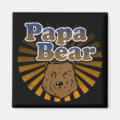 Papa Beer, Cool Fathers Day  look Magneet (Voorkant)