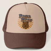 Papa Beer, Cool Fathers Day  look Trucker Pet (Voorkant)