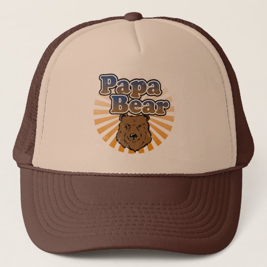 Papa Beer, Cool Fathers Day  look Trucker Pet (Voorkant)